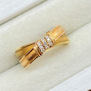 K18 18金 メレダイヤ リング